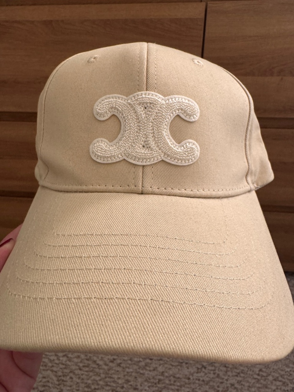 Celine Hat Baseball Cap Cream Beige